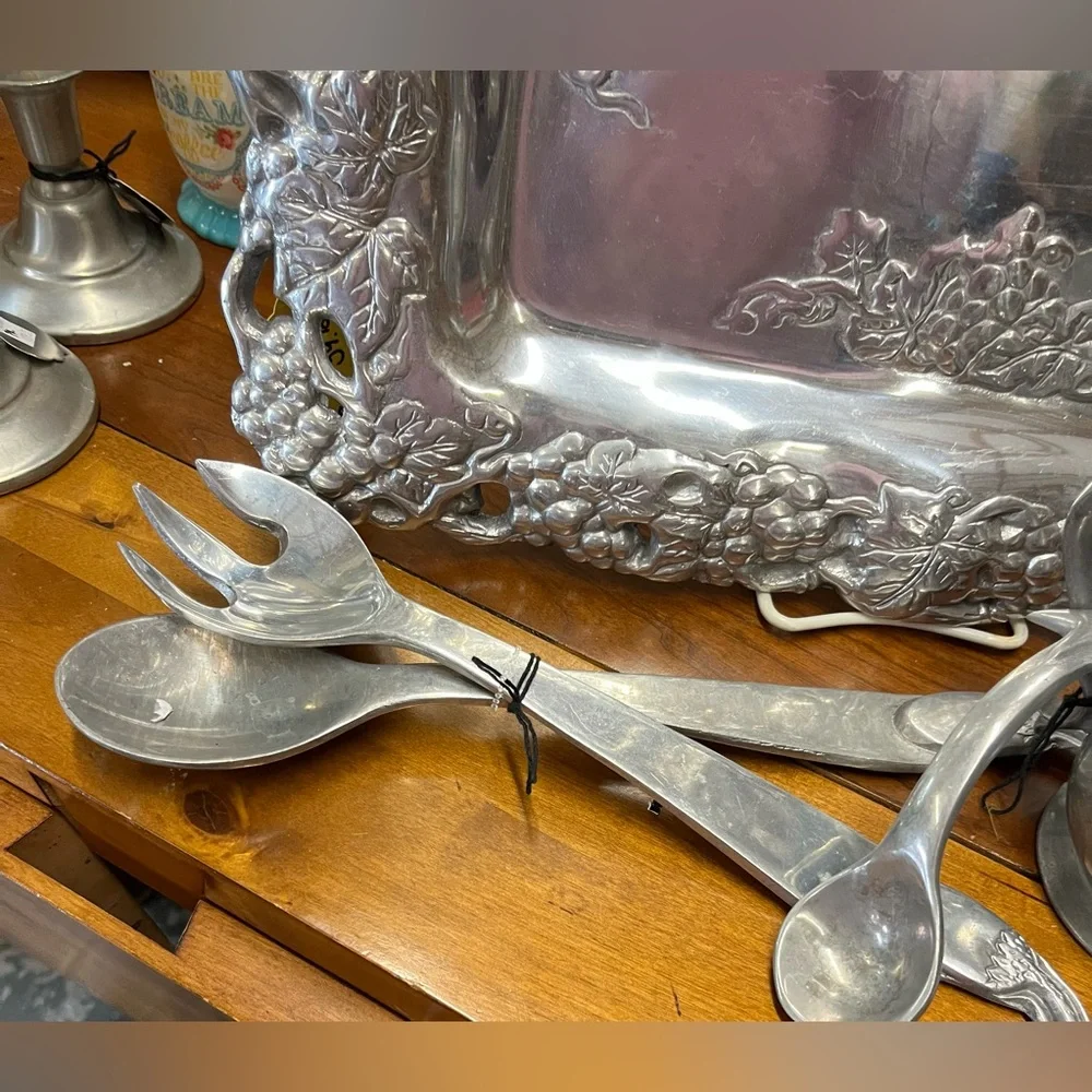 4Pc PEWTER Serving Set